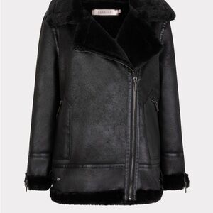 ESQUALO Black Faux Leather Jacket